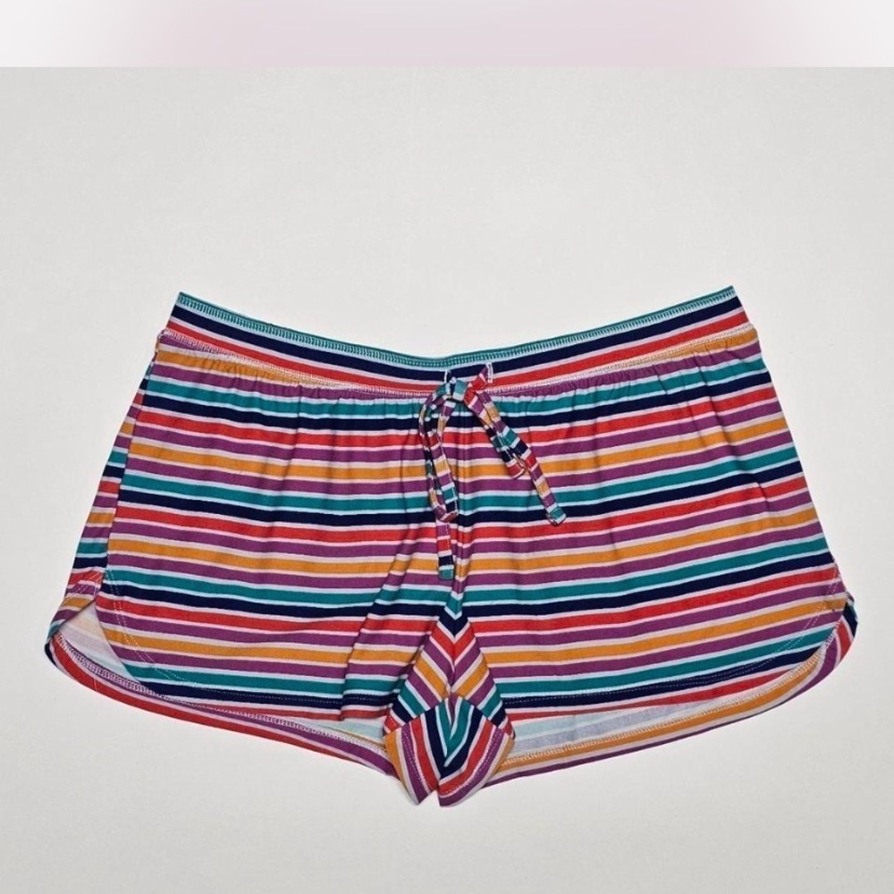 Vintage Multicolored Y2K Striped Shorts, Size M